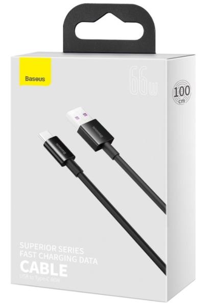Baseus dátový kábel Superior USB-C 1m 6A 66W čierny 