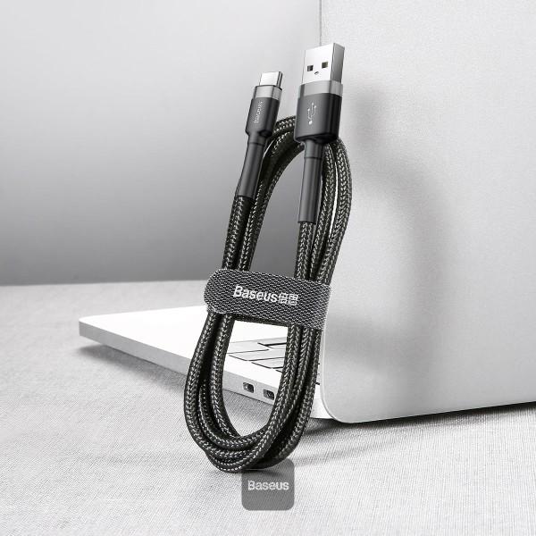 Baseus dátový kábel Cafule USB-C 2m 2A šedo-čierny 