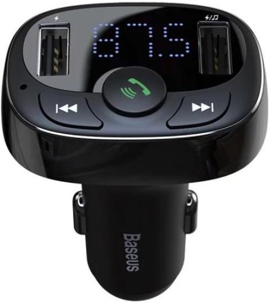 Baseus bluetooth MP3 FM Transmiter s nabíjaním 2xUSB 3.4A čierny 