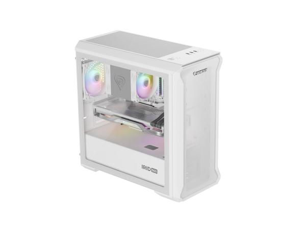 Počítačová skriňa Genesis IRID 503 ARGB LITE/ Mini Tower/ Transpar./ Biela 