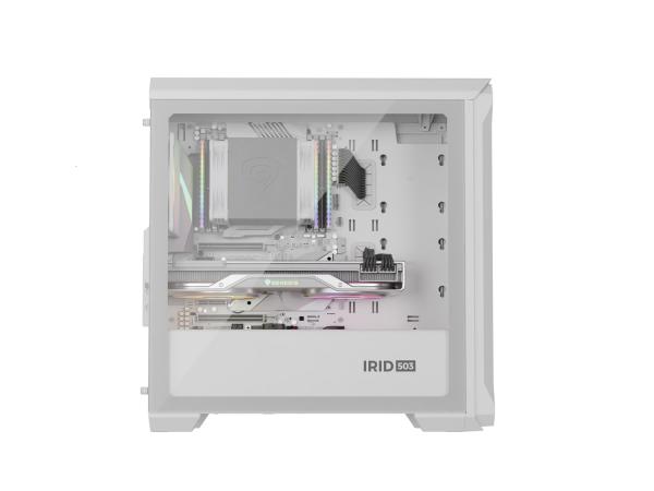 Počítačová skriňa Genesis IRID 503 ARGB LITE/ Mini Tower/ Transpar./ Biela 
