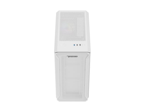 Počítačová skriňa Genesis IRID 503 ARGB LITE/ Mini Tower/ Transpar./ Biela 