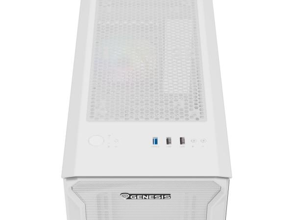 Počítačová skriňa Genesis IRID 503 ARGB LITE/ Mini Tower/ Transpar./ Biela 