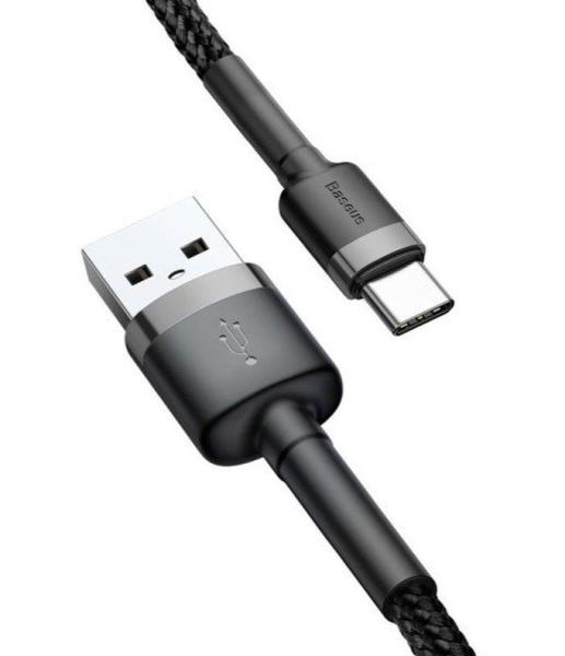 Baseus dátový kábel Cafule USB-C 3m 2A šedo-čierny 