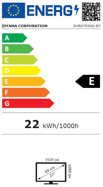 27" iiyama XUB2793HS-B7: IPS, FHD, 100Hz, HDMI, DP, HAS 
