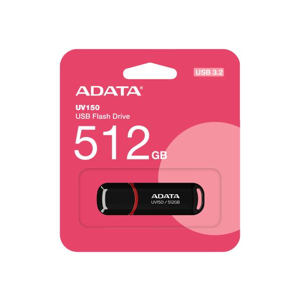 ADATA UV150/ 512GB/ USB 3.2/ USB-A/ Čierna 