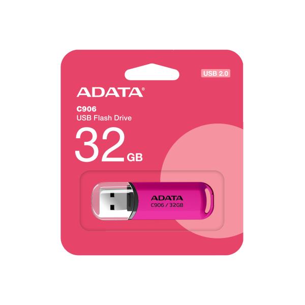 ADATA C906/ 32GB/ USB 2.0/ USB-A/ Ružová 