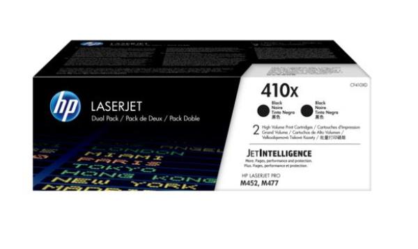 HP 410X tisková kazeta černá velká, CF410XD -2 pack