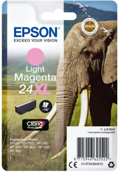 Epson Singel. Light Magenta 24XL Claria Photo Ink