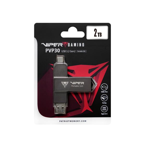 Patriot VIPER PVP30/ 2TB/ SSD/ Externý/ Čierna/ 3R 