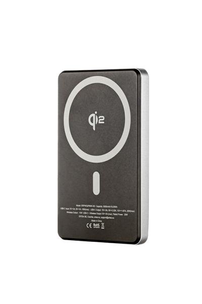 ER POWER Qi2 Dual PowerBank 5000mAh s USB-C - Space Gray 