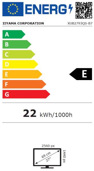27" iiyama XUB2793QS-B7:IPS, QHD, HDMI, DP, HAS 