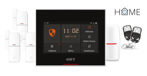 iGET HOME X5 Advanced - Inteligentný Wi-Fi/ GSM alarm, v aplikácii aj ovládaní IP kamier a zásuviek, CZ app 