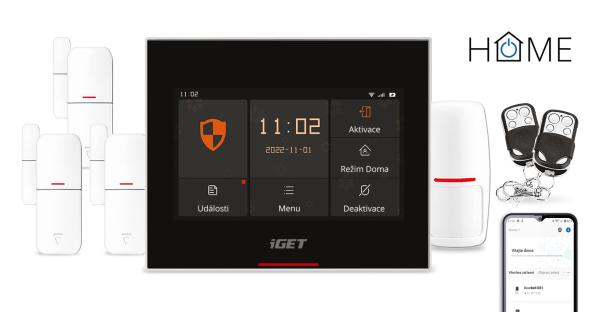 iGET HOME X5 Advanced - Inteligentný Wi-Fi/ GSM alarm, v aplikácii aj ovládaní IP kamier a zásuviek, CZ app 