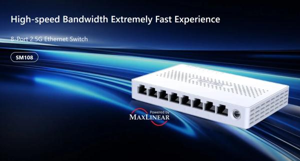 Tenda SM108 - 8x Multi-Gigabit 2.5G Ethernet Switch, 100/ 1000/ 2500 Mb/ s, 40Gb/ s, fanless 