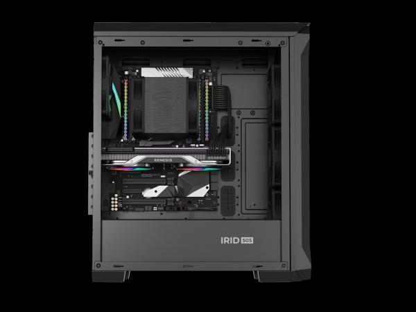 Počítačová skriňa Genesis IRID 505 ARGB V2/ Midi Tower/ Transpar./ Čierna 