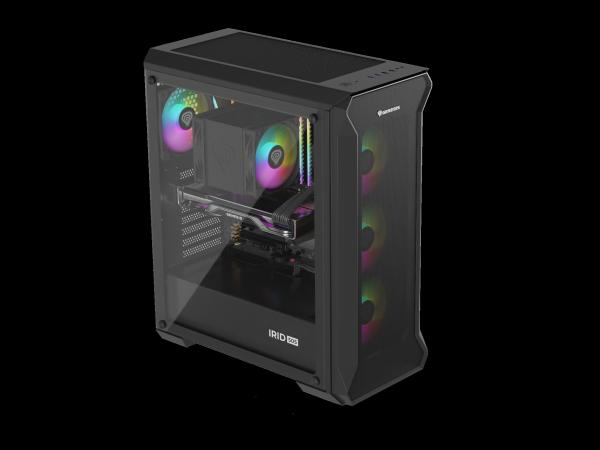 Počítačová skriňa Genesis IRID 505 ARGB V2/ Midi Tower/ Transpar./ Čierna 