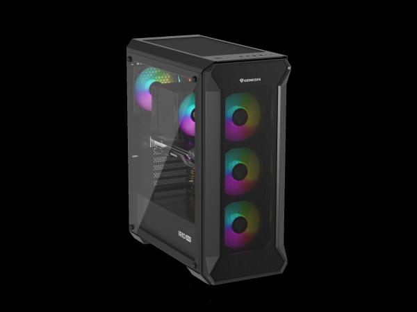 Počítačová skriňa Genesis IRID 505 ARGB V2/ Midi Tower/ Transpar./ Čierna 