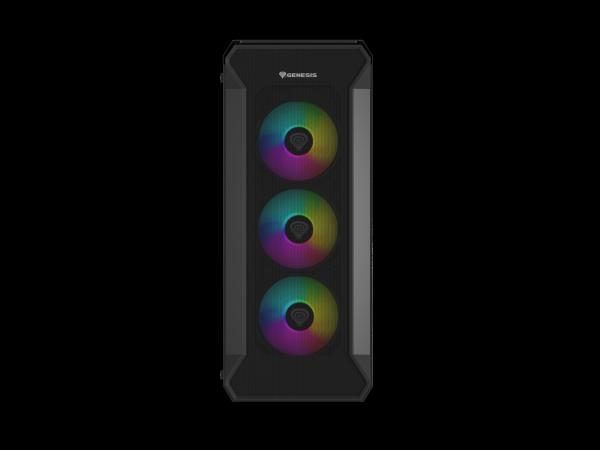 Počítačová skriňa Genesis IRID 505 ARGB V2/ Midi Tower/ Transpar./ Čierna 