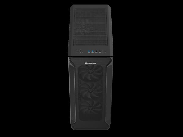 Počítačová skriňa Genesis IRID 505 ARGB V2/ Midi Tower/ Transpar./ Čierna 
