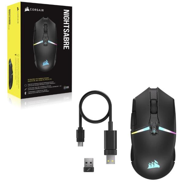 CORSAIR herní bezdrátová myš Nightsabtre RGB 