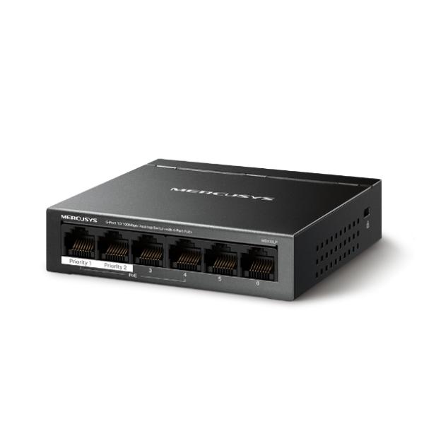 Mercusys MS106LP 6xFE desktop switch 4xPoE+ 