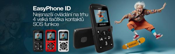 EVOLVEO Mobilní telefon pro seniory EasyPhone ID, bílá 