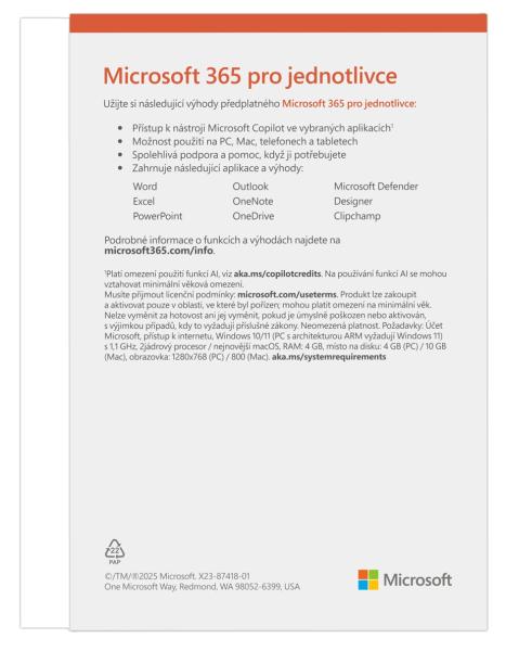 ESD Microsoft365 Personal Mac/ Win All Lng 1YR k PC 