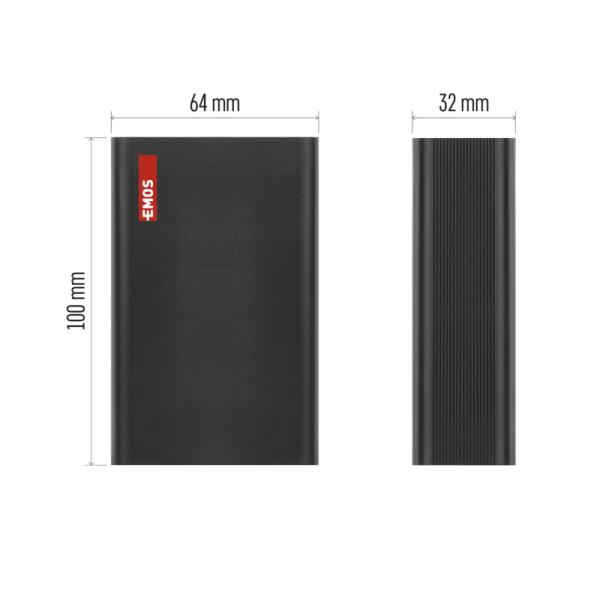 EMOS PWB NTBF20 20000 MAH 65W PD 1×USB-C 1×USB-A 