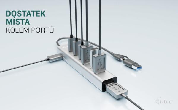 i-tec USB-C/ USB-A Charging Metal HUB 7 Port (3x USB-C, 4x USB-A) 