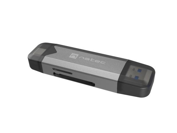 Čítačka kariet Natec SCARAB 3 USB-A + USB-C 3.1 GEN 1/ microSD/ microSDHC/ microSDXC/ SD/ SDHC/ SDXC/ T-Flash 