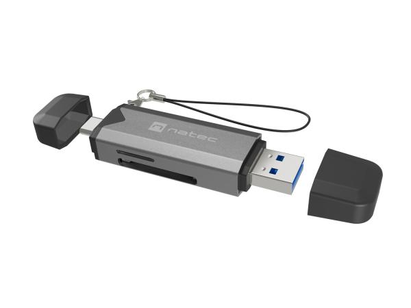 Čítačka kariet Natec SCARAB 3 USB-A + USB-C 3.1 GEN 1/ microSD/ microSDHC/ microSDXC/ SD/ SDHC/ SDXC/ T-Flash 