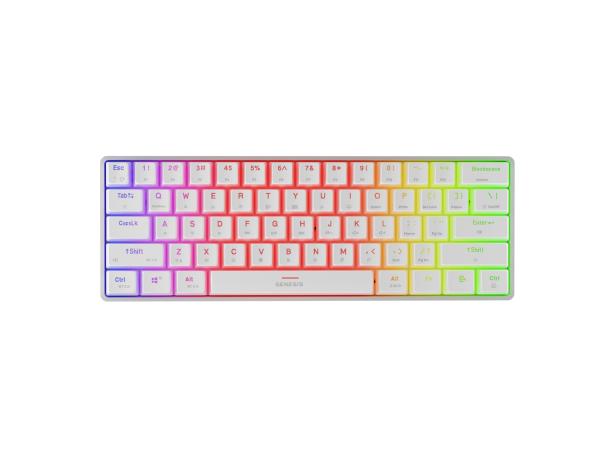 Genesis herná klávesnica THOR 660 G2/ Gateron Brown/ USB+BT/ US layout/ Biela 
