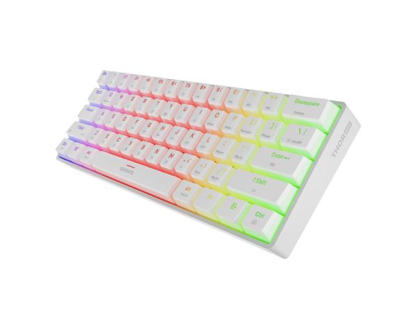 Genesis herná klávesnica THOR 660 G2/ Gateron Brown/ USB+BT/ US layout/ Biela 