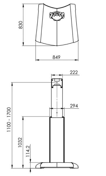 Štýlový LCD stojan Vogel´s PFF 2420, nosnosť 70 kg