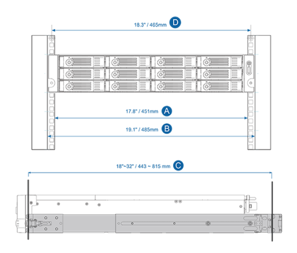 QNAP Rail kit - RAIL-B02 