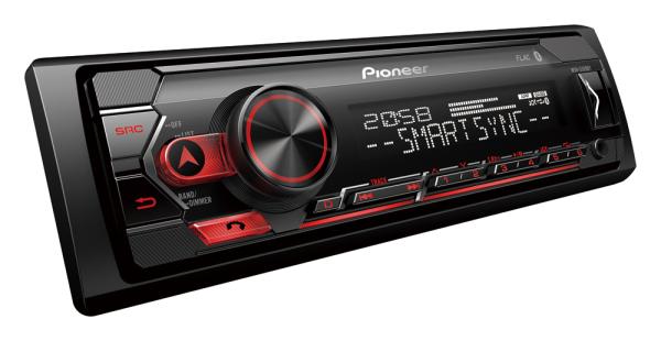 Pioneer MVH-S320BT autorádio s USB a Bluetooth červené 