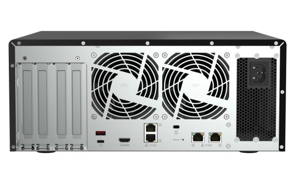 QNAP TS-h1277AFX-R7-32G (Ryzen 7 5, 5 GHz, ZFS, 32 GB DDR5 ECC RAM, 12 x 2, 5" SATA, 2 x 2, 5 GbE, 2 x 10 GbE) 