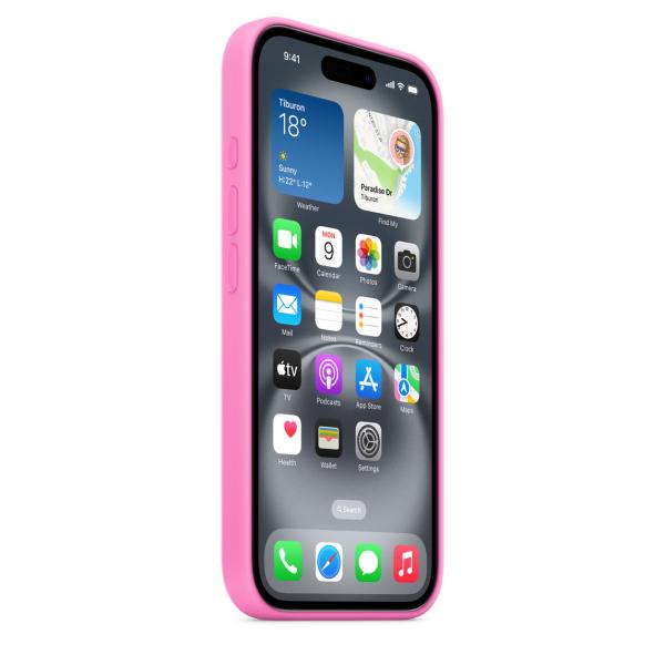 iPhone 16 Silicone Case with MS - Peony 