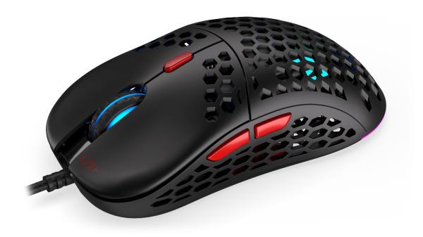 Endorfy LIX Plus/ Herná/ Optická/ Pre pravákov/ 19 000 DPI/ Drôtové USB-A/ Čierna 