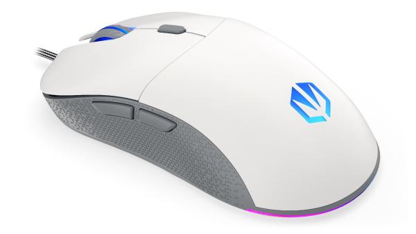 Endorfy GEM/ Herná/ Optická/ Pre pravákov/ 8 000 DPI/ Drôtové USB-A/ Biela 