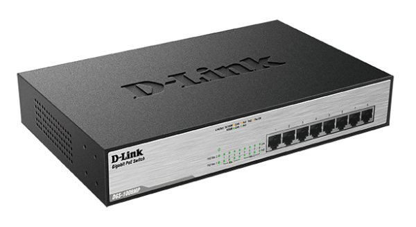 D-Link DGS-1008MP 8x 1000 Desktop Switch, 8PoE port