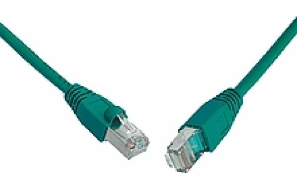 SOLARIX patch kábel CAT5E SFTP PVC 0, 5m zelený snag-proof