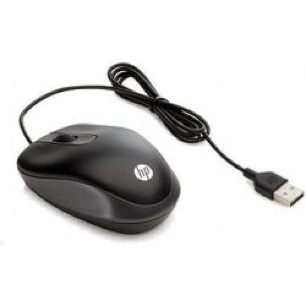 HP Travel Mouse/ Cestovná/ Optická/ 1 000 DPI/ Drôtová USB/ Čierna