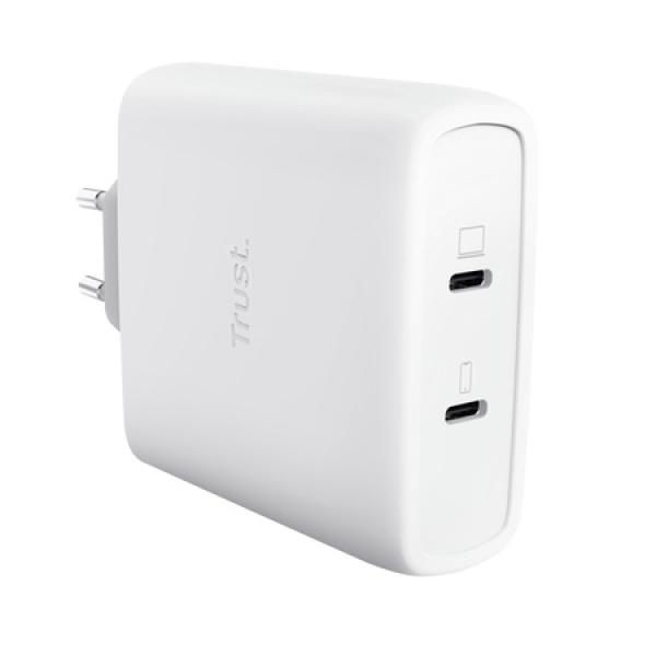 TRUST MAXO 100W 2P USB-C GAN CHARGER WHT 