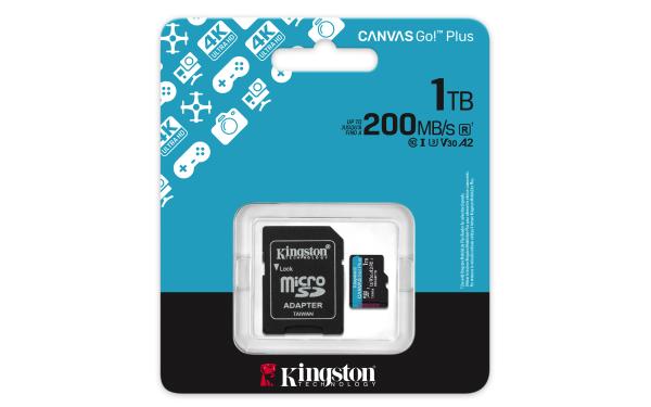 Kingston Canvas Go Plus A2/ Micro SDXC/ 1TB/ UHS-I U3 / Class 10/ + Adaptér 