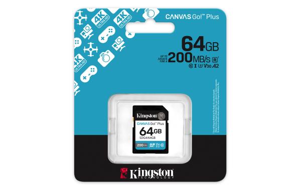 Kingston Canvas Go Plus/ SDXC/ 64GB/ UHS-I U3 / Class 10 