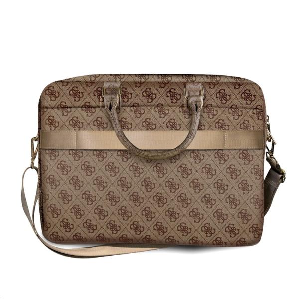 Guess PU 4G Metal Logo Taška na Notebook 15/ 16" Brown 