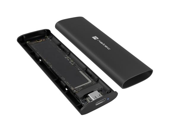 Externý box pre SSD Natec RHINO M.2 NVME LITE USB-C 3.1 GEN2, hliníkové telo 