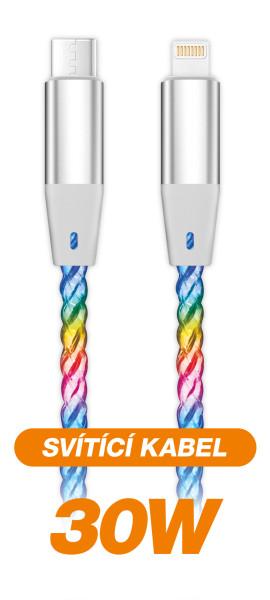 ALIGATOR Dátový kábel LIGHT 3A, 30W USB-C/ Lightning 1, 2m 